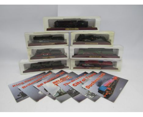 Seven Atlas Editions static model railway locomotives 