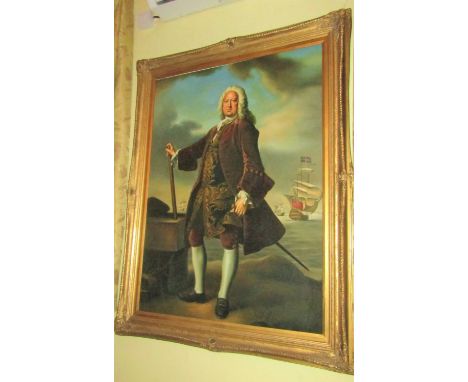 To be viewed at and collected from Nibley House GL11 6DL:&nbsp;Reproduction contemporary oleograph work - Military character 