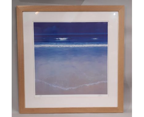 Derek Hare (b.1945) - 'Tranquil Shore', limited edition print 128/850, 60 x 60 cm, signed and numbered in pencil below, Ecoss