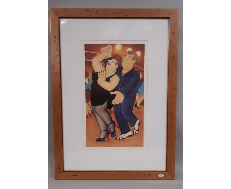 Beryl Cook (1926-2008) - 'Dirty Dancing' limited edition print 26/650, signed, numbered and blindstamped below, 28 x 50 cm, p