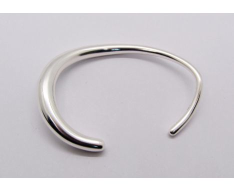 Georg Jensen silver bangle, stamped 'Georg Jensen 925 S L', 29.4g 