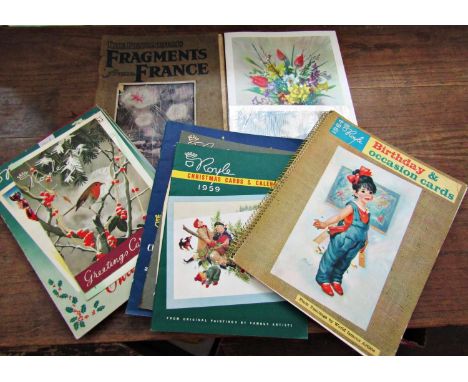 A collection of vintage card catalogues and Fragments from France by Captain Bairnsfather. (1) 
