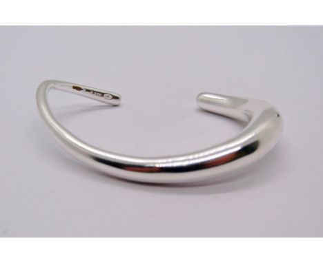 Georg Jensen silver bangle, stamped 'Georg Jensen 925 S S', 25.9g 