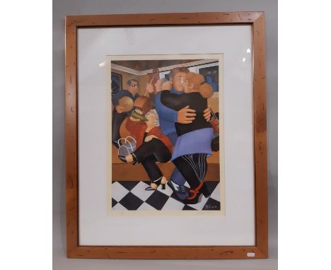 Beryl Cook (1926-2008)  - 'Shall We Dance', limited edition print, 191/650, signed, numbered and blindstamped below, publishe