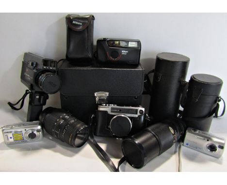 Photographic Equipment - including an Yashica TL Electro 35 camera, an Elmo Super 311 Low Light Video Camera, a Yashica-D cam