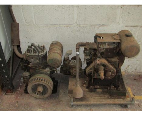 Lister D type stationary engine, serial number 12483 dating it to approx April 1936, one and a half BHP, 700 rpm, together wi