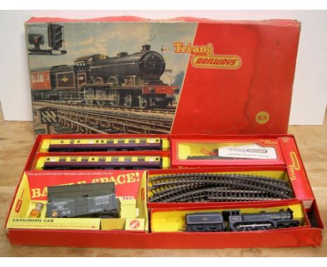 Large vintage boxed Tri-ang train set  Appears complete