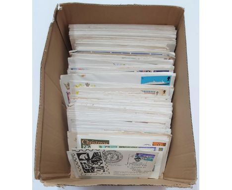 Box of 200+ GB QE2 first day covers, oldest 1946, mainly mid 1960s to mid 1990s  