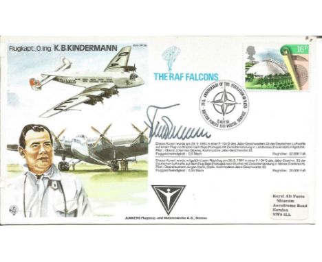 Flugkapt. , O. Ing. K B Kindermann signed on his own Test Pilot cover RAF TP39. 16p Urban Renewal - Liverpool GB stamp. 35th 