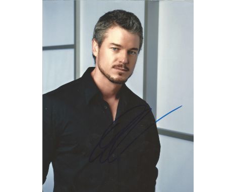Eric Dane signed 10 x 8 colour Grey's Anatomy Portrait Photo, from in person collection autographed at New York 2014. Good Co