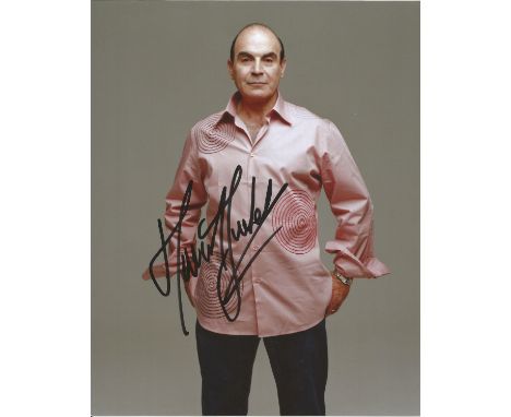 David Suchet signed 10 x 8 colour Poirot Portrait Photo, from in person collection autographed at Theatre London 2013. Good C