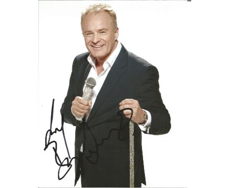 Bobby Davro signed 10 x 8 colour Comedian Portrait Photo, from in person collection autographed at Theatre Surrey 2016. Good 