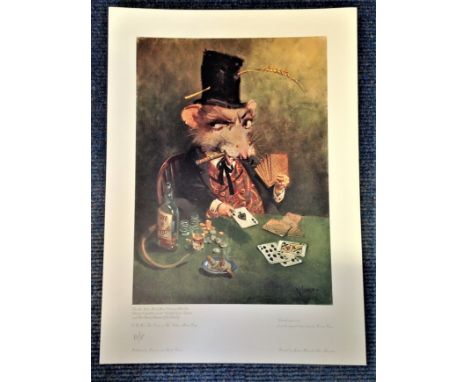 Print 18x13 The RT Hon Percy Blue Vinney O. G. M Master Gambler at the Scalded Cat "Saloon and the Black Mouse of the Family 