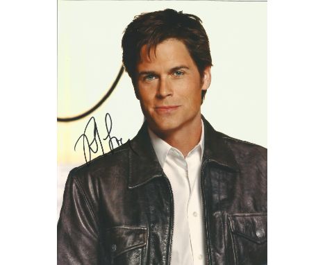 Rob Lowe signed 10 x 8 colour Photoshoot Portrait Photo, from in person collection autographed at BBC Radio London 2011. Good