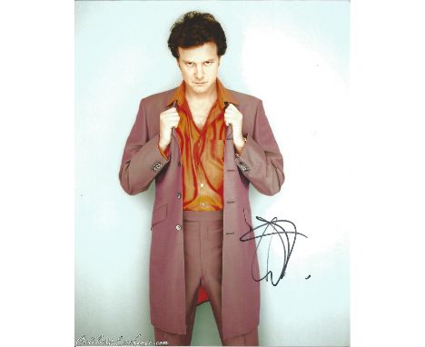 Colin Firth signed 10 x 8 colour Photoshoot Portrait Photo, from in person collection autographed at Baftas London 2010. Good