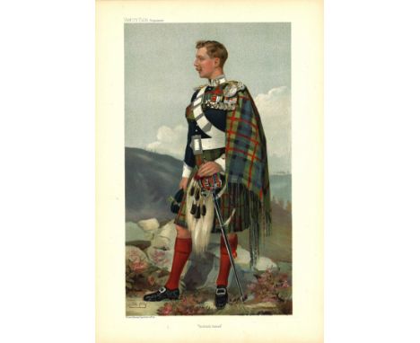 Tulli Bardine Scottish Horse Vanity Fair print. Dated 23. 03. 1905. Good Condition. We combine postage on multiple winning lo
