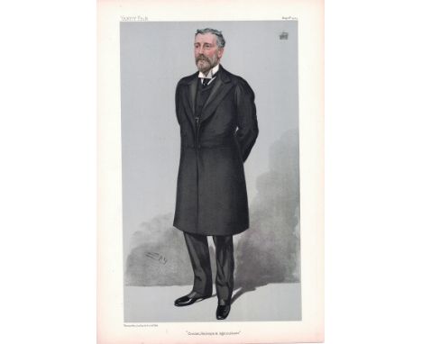 Lord Cobham Cricket Railways and Agriculture Vanity Fair print. Dated 05. 05. 1904. Good Condition. We combine postage on mul
