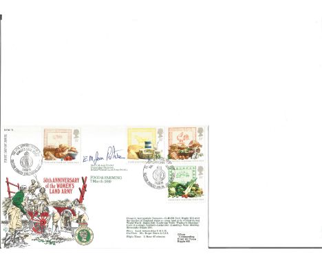 Jean Proctor signed 7/03/89 Food &amp; Farming official RFDC71. 50th Anniversary of the Women's Land Army. Flown by Tampico. 