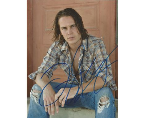 Taylor Kitsch signed 10 x 8 colour Photoshoot Portrait Photo, from in person collection autographed at John Carter London Pre