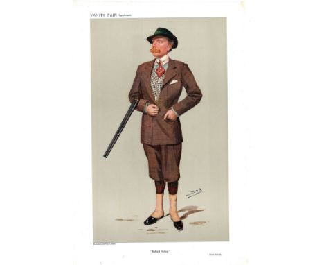 Lord Savile Rufford Abbey Vanity Fair print. Dated 15. 04. 1908. Good Condition. We combine postage on multiple winning lots 