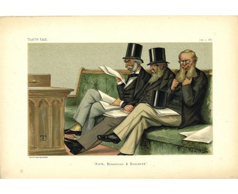 Her Majesty's opposition Birth Behaviour and Business Vanity Fair print. Dated 05. 07. 1881. Good Condition. We combine posta