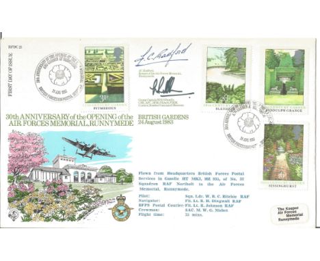 J C Radford &amp; Grp Capt W S O Randle signed 24/08/1983 British Gardens official RFDC21. 30th Anniversary of the opening of