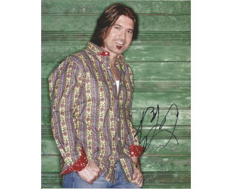 Billy Ray Cyrus signed 10 x 8 colour Photoshoot Portrait Photo, from in person collection autographed at BBC Radio London 200