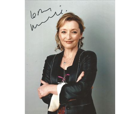 Lesley Manville signed 10 x 8 colour Photoshoot Portrait Photo, from in person collection autographed at BBC Radio London 201