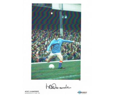 Mike Summerbee autographed large photo. High quality 16x12 photograph signed by Manchester City and England legend Mike Summe