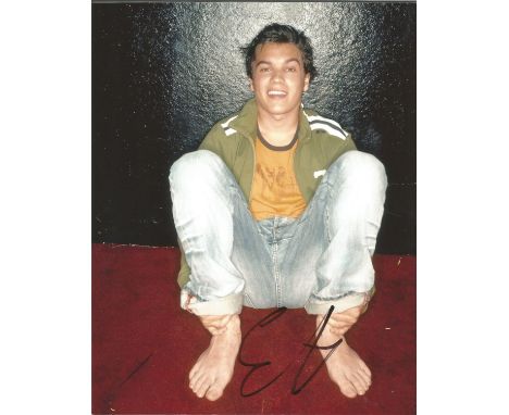 Emile Hirsch signed 10 x 8 colour Speed Racer Portrait Photo, from in person collection autographed at Speed Racer London Pre