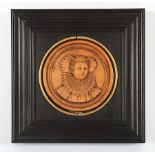 Portrait einer Frau, Holz, geschnitzt, 19.Jh.