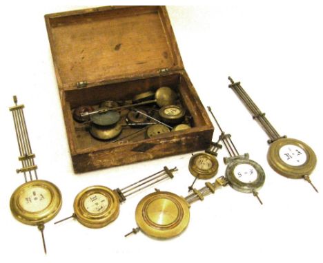 Selection of assorted mantel and wall clock pendulums