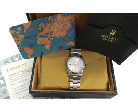Rolex Oyster Perpetual Air-King Precision stainless steel gentleman's bracelet watch, ref. 14000, no. U628xxx, circa 1997/98,