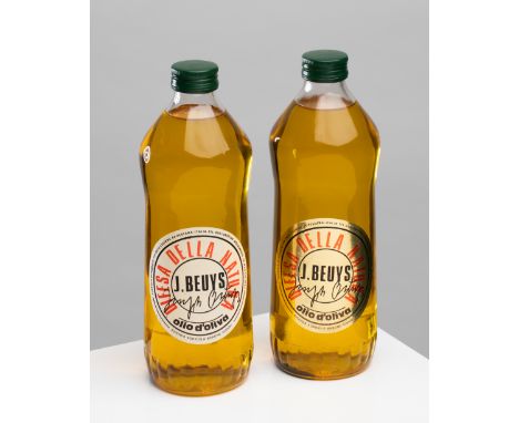 Joseph Beuys*, 2 Oil bottles, Edition A + B, 1984Joseph Beuys*, (1921-1986)19842 Ölflaschen. 1984. A.: Flasche Olivenöl mit b