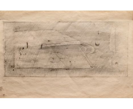 Joseph Beuys*, Fish - Laichender Wels. Mixed Media (Print,Frottage,Pencil)Joseph Beuys*, (1921-1986)1957Fisch (Laichender Wel
