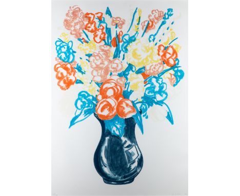Jeff Koons, Flowers, 2001Jeff Koons, (*1955)2001Flowers. 2001. Farblithographie auf Vélin von Somerset. 105 x 76 cm. Hier Nr.