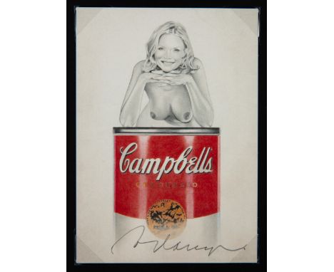 Mel Ramos, Campbell'sMel Ramos, (1935-2018)about 2010Campbell's. Um 2010. Offset auf leichtem Karton. Karte/ Infokarte zum Er