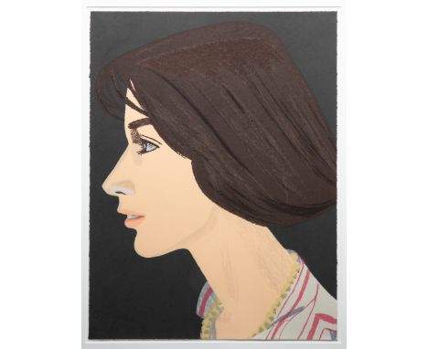 Alex Katz*, SusanAlex Katz*, (*1927)1976Susan. 1976. Farbserigrafie auf Arches. 66 x 50 cm. Exemplar 158 aus einer Aulage von