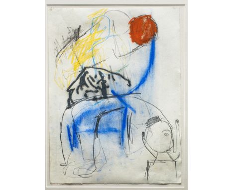 Leiko Ikemura, PaperLeiko Ikemura, (*1951)1987Ohne Titel. 1987. Kohle, Bleistift und Farbstift auf Papier. Unikat. 40 x 30 cm