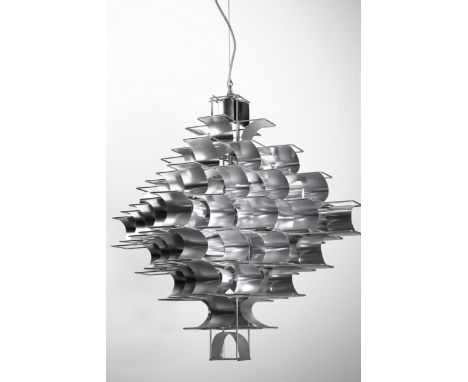 Max Sauze, Pendant Lamp CassiopéMax SauzeAtrowDesign 1970Pendelleuchte Modell Cassiopé. Entwurf 1970. Verzinkter Stahldraht, 
