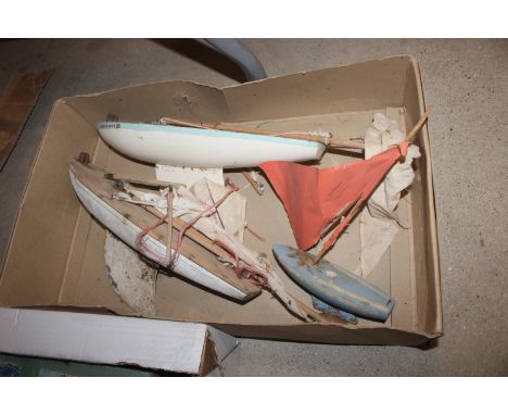 Various model pond yachts 