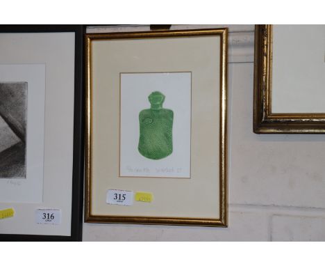Hitchcock, pencil signed limited edition etching "Green Hotty" 26/50