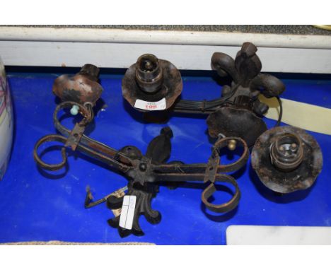 PAIR OF LAMP FITTINGS