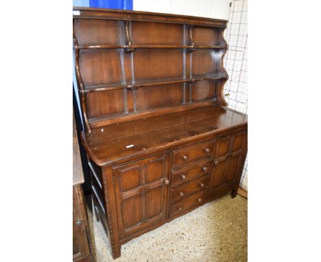 MODERN DARK OAK ERCOL DRESSER