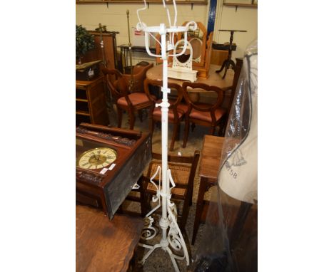 WHITE PAINTED LAMP STANDARD, 157CM HIGH