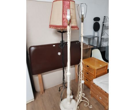 3 ASSORTED LAMPS INC CAST METAL STANDARD LAMP