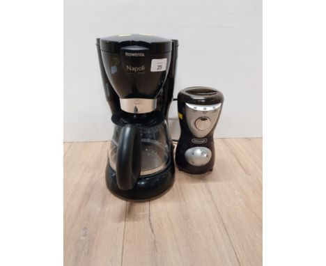 DELONGHI COFFEE GRINDER TOGETHER WITH A NAPOLI ROWENTA COFFEE MACHINE