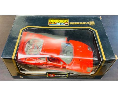 Burago 1:18 Scale Ferrari F40 Diecast Model Car Boxed