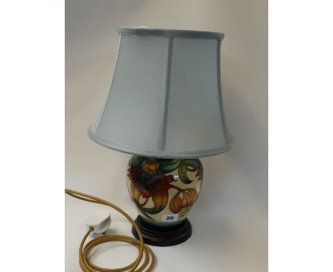 Moorcroft 'Anna Lily' by Nicola Slayney Lamp base with shade