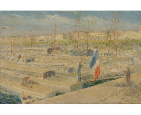  Charles Sykes (1875-1950)'Cannes', signed, inscribed with title and dated 1923, oil on canvas, 29 x 44cm Prov: Memorial Exhi